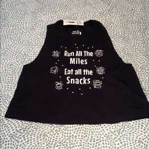 Black Graphic Tank Top for Women